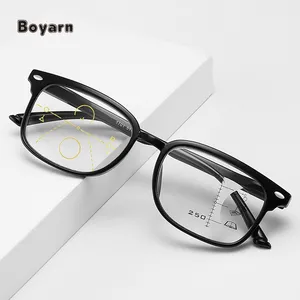Boyarn Wholesale Granny Cheap Colorful Pc Frame Unisex Blue Light Blocking Progressive Prescription Reading Glasses