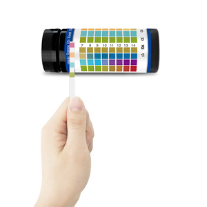 Tiras reactivas de pH Wancheng Bio, 80x5 mm, rango 0-14, para análisis de agua, orina y suelo, 50/100 tiras - Product Image 1