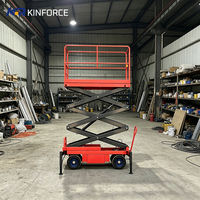 Plateforme de travail aérien mobile à ciseaux télescopique haute sécurité, machine de levage hydraulique pour la révision des installations