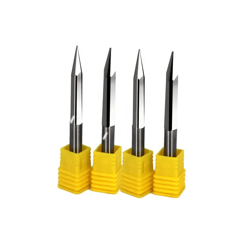 Couteau à découper conique CNC à double flûte de 6 mm pour panneau de densité/panneau de bois massif