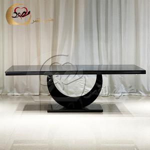Banquet Hall Rectangle Iron Black Metal Wedding Dining <b>Table</b> for <b>Party</b> - Product Image 4