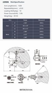 Nuevo Robot Articulado Borunte de 6 Ejes con Accionamiento Servoeléctrico IP54 para Moldeo por Inyección, Carga Útil de 10 kg, Carga/Descarga de Precisión 350 - Product Image 4