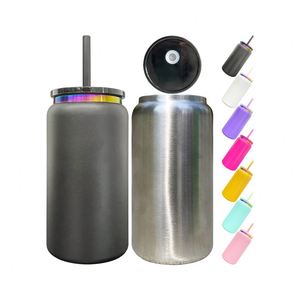 Vaso Tumbler de Acero Inoxidable de 16oz con Diseño Arcoíris para Grabado Láser DIY, Disponible en Almacén de EE. UU. - Product Image 4