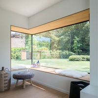 Ventana Fija de Diseño Moderno Serie 110 para Villa, con Rotura de Puente Térmico, Marco de Aluminio Delgado, Aislamiento Térmico y Vidrio Low-E