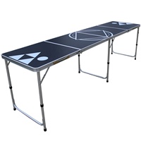 Table de beer pong pliable en aluminium Hangrui moderne et portable de 8 pieds pour une utilisation en extérieur dans les entrées de villas, les hôtels