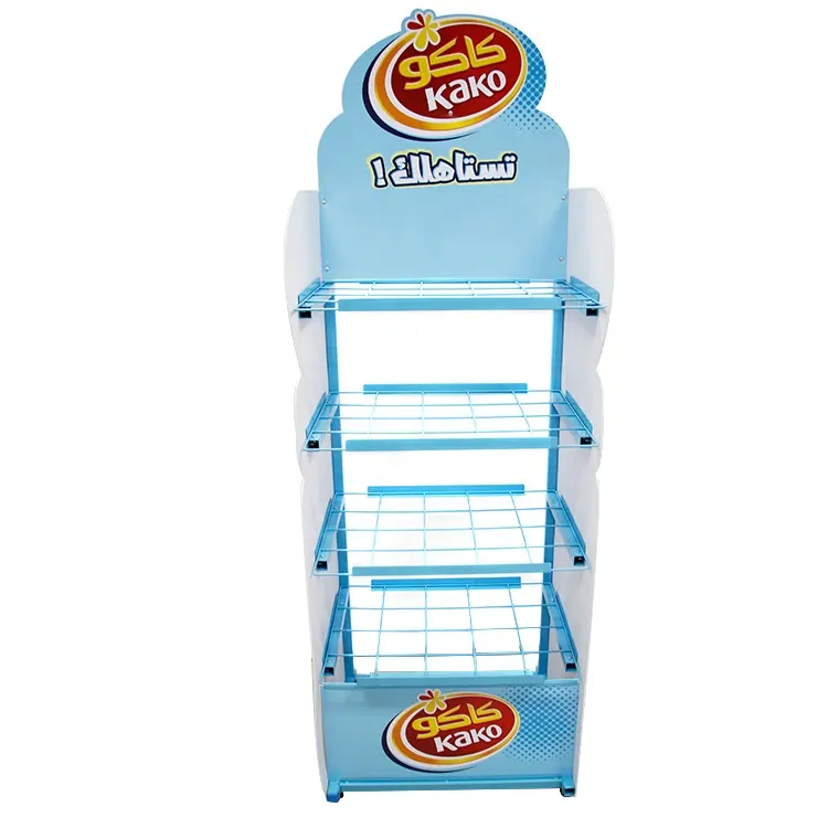 Blue Store Imported Food Metal Shelf Rack Display Nuts And Dried Fruit Shop Racking Display