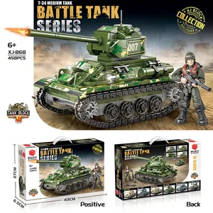 Conjunto de blocos de construção de tanque militar, multi-estilo, conjunto com figuras militares, modelo de tanque da guerra mundial ii, brinquedos educativos, quebra-cabeça
