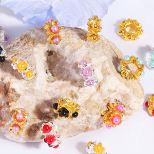 Cuentas Espaciadoras de 15 mm para Manualidades, Cuentas para Hacer Joyas, Aretes, Pulseras, Accesorios, Cuentas Espaciadoras Sueltas de Estrás, Forma Irregular GY - Product Image 1