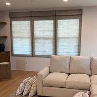 Stores romains motorisés en tissu lin, stores de fenêtre avec protection UV, rideaux électriques intelligents à télécommande pour bureau et maison