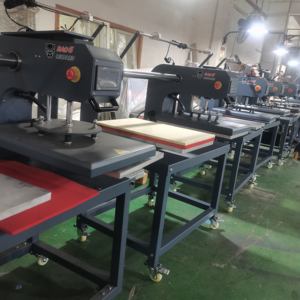 J Sublimación neumática Estación doble Tela Calor Prensa plana Sublimación Hierro Camiseta Máquina <span class=keywords><strong>de</strong></span> impresión con posición láser - Product Image 3