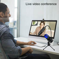 Microfono a Condensatore Professionale Oneleader GAM-ME4-RGB, USB Cablato, Cardioide, con Cancellazione del Rumore e Illuminazione RGB per Registrazioni Desktop