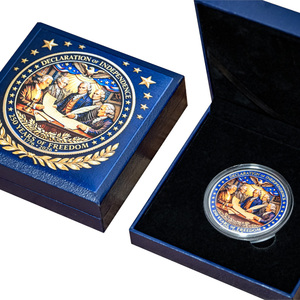 Stock USA 250e Anniversaire Aigle Chauve 90x90mm Pièce Unique Boîte Cadeau Décoration Fête de l'Indépendance Cadeau de Collection Souvenir - Product Image 3