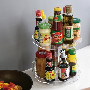 Kitchen Storage Turntable for Cabinet Lazy <b>Rotating</b> Storage Shelf <b>Spice</b> <b>Rack</b> Food-grade <b>Rotating</b> Shelf Transparent Storage Box - Product Image 6
