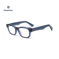 Monture de lunettes en acétate noir unisexe, style vintage, monture complète, design classique, pour la lecture et l'ordinateur