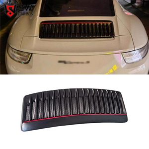 Per Porsche 911.1991.2 coperchio del motore 991.1 aggiornamenti 991.2 griglia del motore in fibra di vetro coperchio della griglia posteriore luci LED - Product Image 1