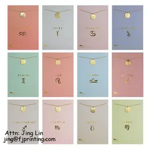 Custom Printing Handmade Brand Necklace Ear Rings Bracelet Jewelry Packaging Display Paper Cards