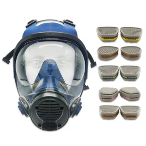 Fashion Portable Class3 Protection Dust Agriculture Panoramic Air Filters Full Face Vaporizer Gas Masks
