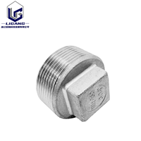 Tapón Roscado de Metal Pulido de 1 Pulgada, Grado Industrial, Construcción Duradera, Tapón de Cabeza Cuadrada de Acero Inoxidable de Alta Resistencia para Tanque
