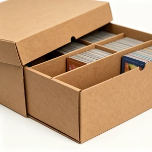 Boîte de rangement pour cartes en carton au design moderne avec séparateurs pour cartes à collectionner, organisateur de cartes de crédit, 7 pouces, Just Case, couleur personnalisée - Product Image 1