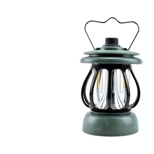 Lanterne de camping extérieure LED rechargeable 550 lumens, lumière blanche chaude, lampe de tente portable, lanterne à main de style rétro - Product Image 1