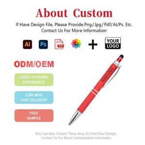 Promotional New Stylish Multifunction Ball Stylus Soft Touch Screen <b>Pen</b> 2 in 1 With Custom Logo Metal Ballpoint <b>Pens</b> - Product Image 3