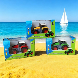 12 Cái/Bộ 1/72 Die-cast máy kéo mô hình đồ chơi kim loại & nhựa trượt đúc xe tải trẻ em 'mô phỏng trang trại giáo dục xe đồ chơi - Product Image 2