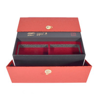 Boîte cadeau rigide à double ouverture personnalisée de luxe, impression personnalisée, estampage à chaud avec insert en mousse EVA pour l'emballage de thé, de vin ou de cadeaux