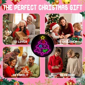 Christmas tree LED neon indoor hanging wall decoration party shop <b>window</b> sign indicator <b>light</b> luminous sign Christmas <b>light</b> - Product Image 5
