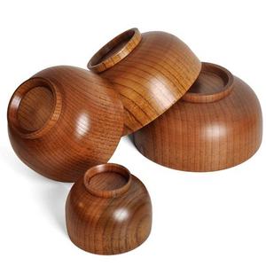 Tazón de Madera Maciza Hecho a Mano de Excelente Calidad para Servir Arroz, Sopa, Bocadillos, Ensaladas y Comida Diaria, Disponible para la Venta - Product Image 2