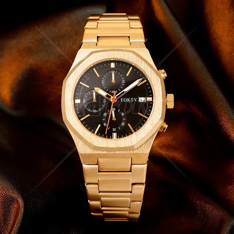 Hot Sale Original Designer Famous Brand All Stainless Steel Band Waterproof Luxury Wrist Men Quartz Watch in Wristwatch