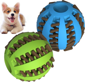 Jouets interactifs en gros pour chiens : balles de nettoyage dentaire personnalisables, jouets à mâcher pour animaux de compagnie en caoutchouc naturel non toxique, peluches écologiques - Product Image 1