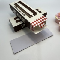 Boîte à gâteau personnalisée de petite taille avec poignée et fenêtre transparente