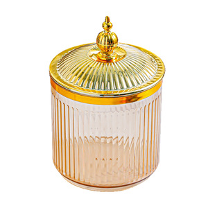 Bocaux de conservation hermétiques transparents avec couvercle métallique, forme cylindrique, pour cuisine, aliments, thé, réf. 6955 - Product Image 5