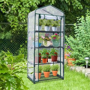 Soporte para Plantas de Cuarto Piso, con Cubierta Transparente de PVC, sin Polea Inferior, para Flores - Product Image 3