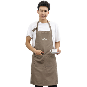 Kitchen Cleaning Multi-Function Eco-friendly Durable Canvas Sleeveless Bib Apron With <strong>Clothes</strong> Pockets For Adult Use - Product Image 1