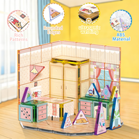100 Pièces Boîte en Plastique Mini Blocs Magnétiques Version Portable Ensemble de Blocs de Construction pour Pâtisserie Jouets Sensoriels STEM pour Tout-petits Cadeaux pour Enfants