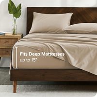 Ensemble de draps de lit Cloudland 100% coton 4 pièces uni 300TC antibactérien personnalisable