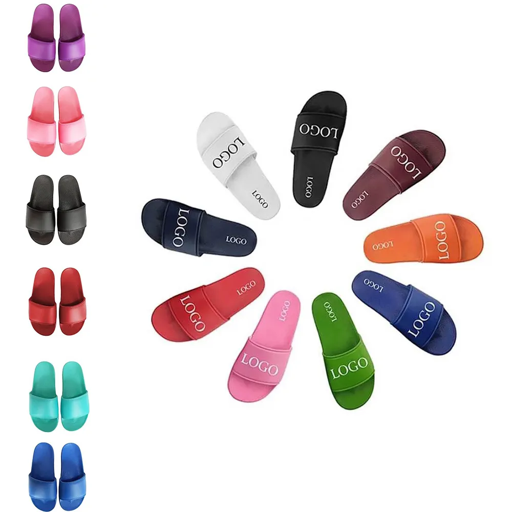 Free sample latest design Logo lady flat slipper slipper women winter CUSTOM slippers/sandle