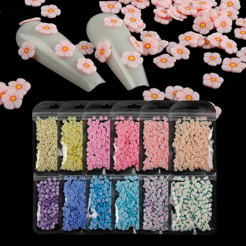 Sico Passado 10 g/saco Novas flores primavera acessórios de manicure DIY argila de polímero decoração para unhas DIY