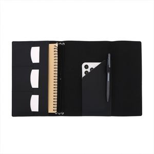 <b>Retro</b> PU Leather A5 Planner Notebook Book Case Pen Loop Loose-leaf Organizer Book Cover with Card Holder Business <b>Gifts</b> - Product Image 3
