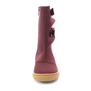 Semelle en gomme de haute qualité Super Soft Barefoot Flat Breathable Leather Casual Cute Print Western Brown Ankle Boot pour bébé Todd - Product Image 3