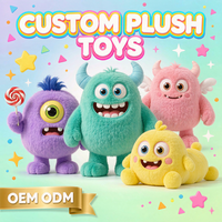 Jouets en peluche monstres aux couleurs bonbons, personnalisables OEM ODM, poupées en peluche en gros pour cadeaux d'enfants