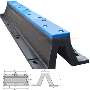 Marine and infrastructure | Boat dock port solid v type rubber arch fender