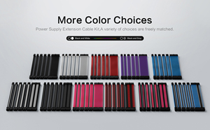 ASIAHORSE | Комплект удлинителей питания, 1x24Pin + 1X (4 + 4)Pin + 2X (6 + <span class=keywords><strong>2</strong></span>) + 2x6Pin, длина и цвет под заказ - Product Image 6