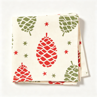 Serviettes en coton beige mat, tissu épais, impression numérique, pour dîner quotidien à la maison, style occidental