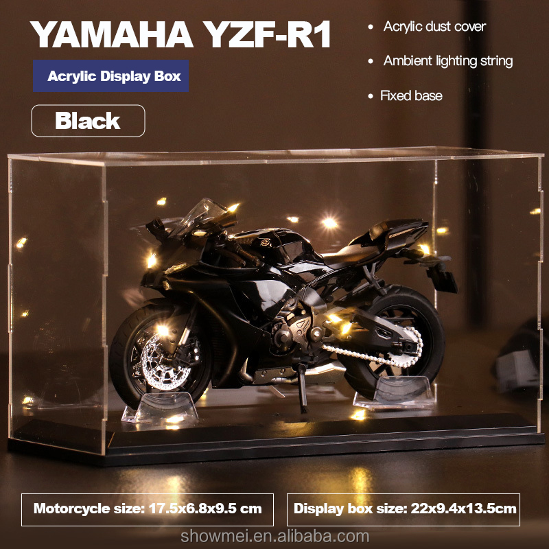 Yamaha R1 (Noir) + Boîte de présentation + Support + Éclairage