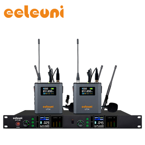 Système de microphone <span class=keywords><strong>sans</strong></span> <span class=keywords><strong>fil</strong></span> Eeleuni U17-A2 True Diversity 2 canaux UHF 470-950 MHz cardioïde pour <span class=keywords><strong>casque</strong></span>/lavalier/<span class=keywords><strong>guitare</strong></span> - Product Image 1