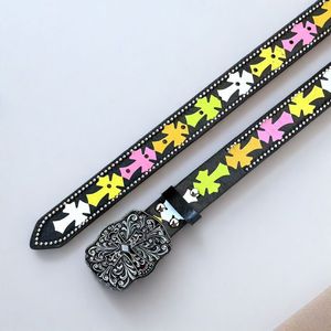 Mới lấp lánh Studded vành đai đinh tán cho phụ nữ cao bồi miền Tây Cowgirl thắt lưng với chéo cho quần jean Punk Goth PU người đàn ông da vành đai - Product Image 2