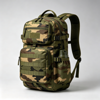 Sac à dos tactique camouflage forestier en gros, multi-poches, en nylon durable, imperméable, 36L, pour randonnée, camping, activités de plein air et trekking en jungle