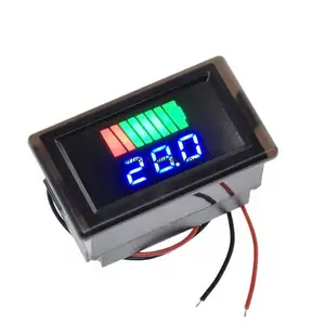 Dc 12V-60V Led Lood-Zuur Batterij Indicator Lithium Batterij Capaciteit Zuur Tester Voltmeter Laadniveau Indicator Blauw